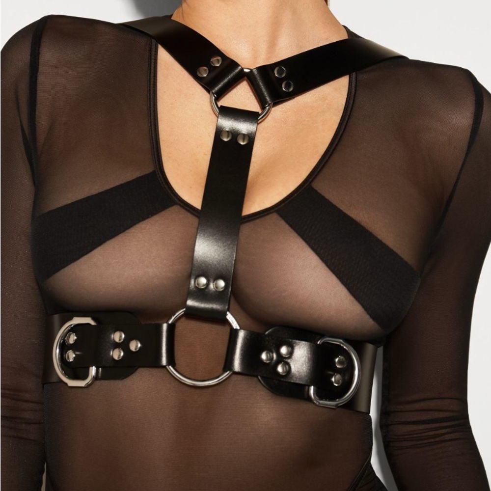 Black Leather Harness